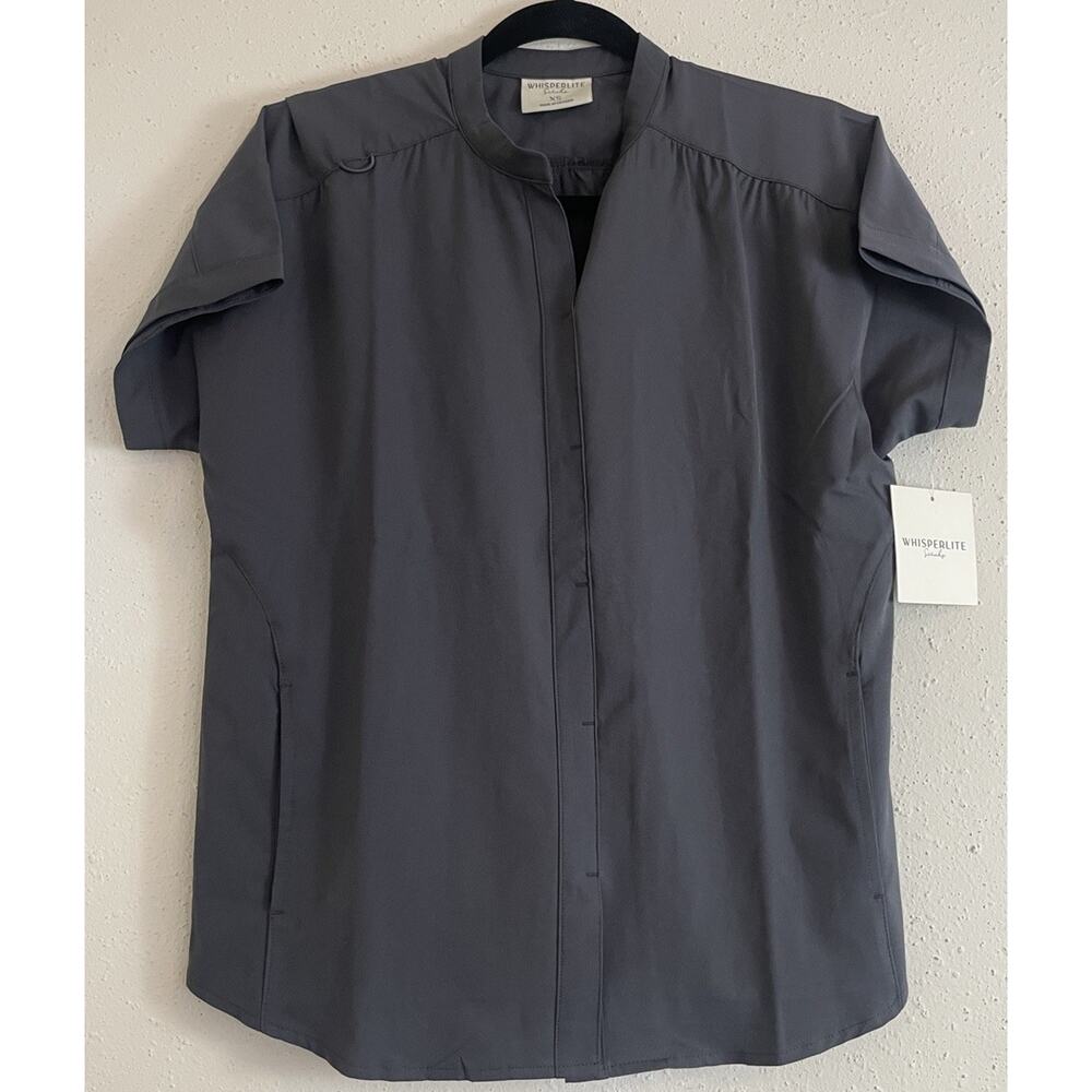Whisperlite Scrubs Top Womens XS Lightweight Stretch Pocket Uniform Medical